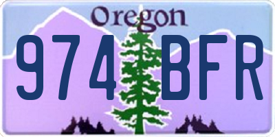 OR license plate 974BFR