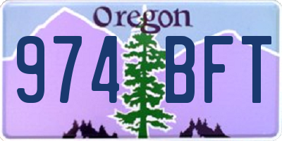 OR license plate 974BFT