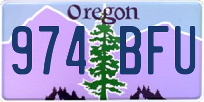 OR license plate 974BFU