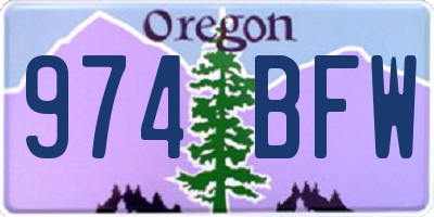OR license plate 974BFW