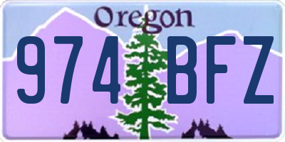 OR license plate 974BFZ