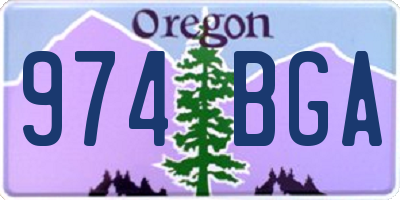 OR license plate 974BGA