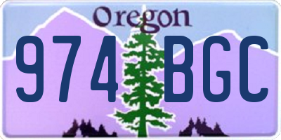 OR license plate 974BGC
