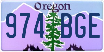 OR license plate 974BGE