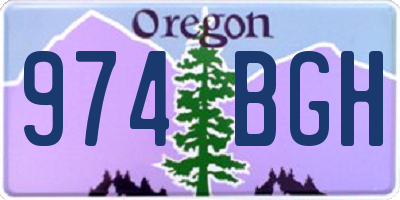 OR license plate 974BGH