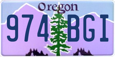 OR license plate 974BGI