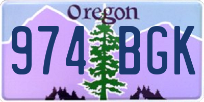 OR license plate 974BGK