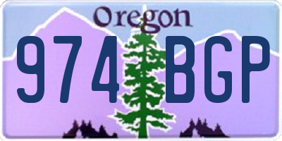 OR license plate 974BGP