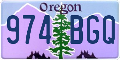 OR license plate 974BGQ
