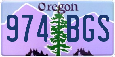 OR license plate 974BGS