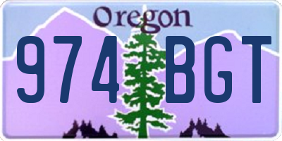 OR license plate 974BGT