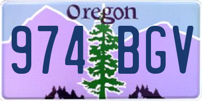 OR license plate 974BGV