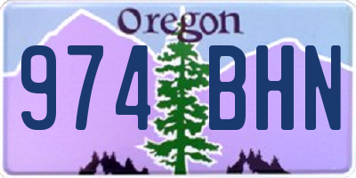 OR license plate 974BHN