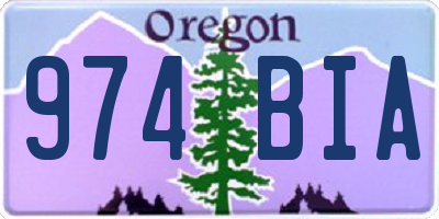 OR license plate 974BIA