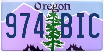 OR license plate 974BIC