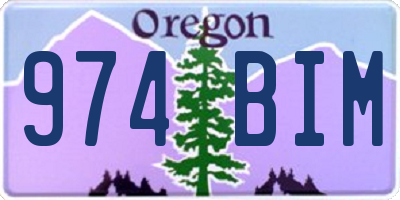 OR license plate 974BIM