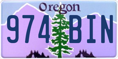 OR license plate 974BIN