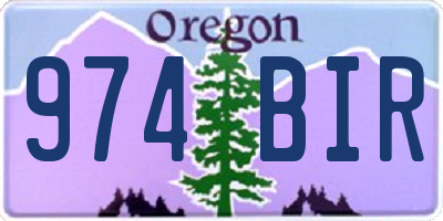 OR license plate 974BIR