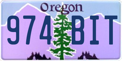 OR license plate 974BIT