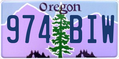 OR license plate 974BIW