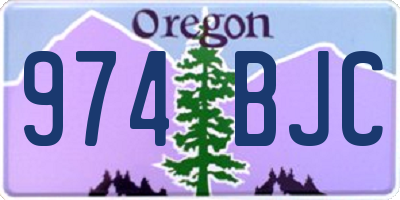 OR license plate 974BJC