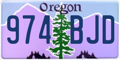 OR license plate 974BJD