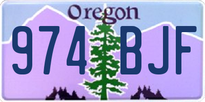 OR license plate 974BJF