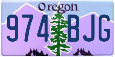 OR license plate 974BJG