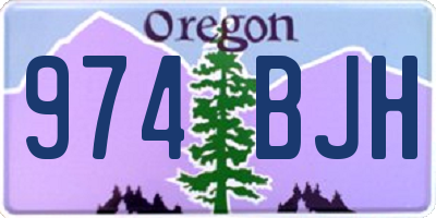 OR license plate 974BJH