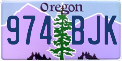 OR license plate 974BJK