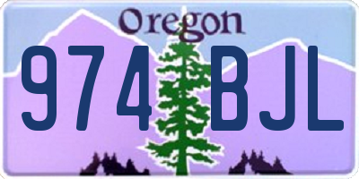 OR license plate 974BJL