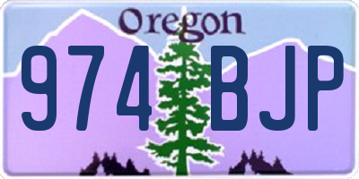 OR license plate 974BJP