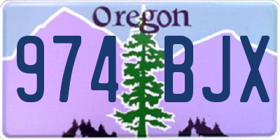 OR license plate 974BJX