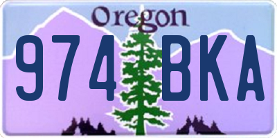 OR license plate 974BKA