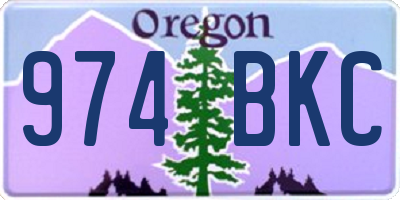 OR license plate 974BKC