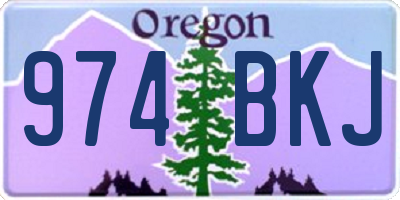 OR license plate 974BKJ