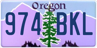 OR license plate 974BKL
