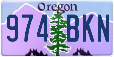OR license plate 974BKN