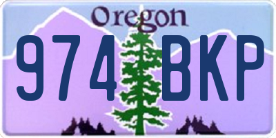 OR license plate 974BKP
