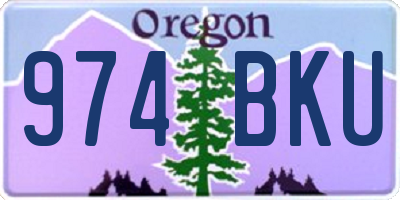 OR license plate 974BKU