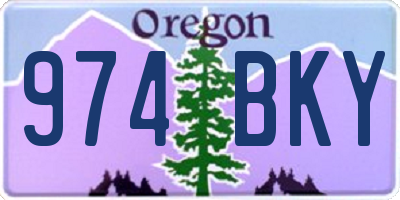 OR license plate 974BKY