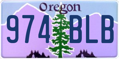 OR license plate 974BLB