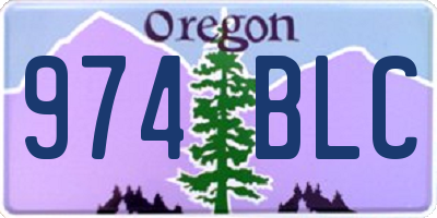 OR license plate 974BLC