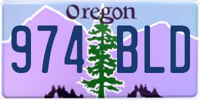 OR license plate 974BLD