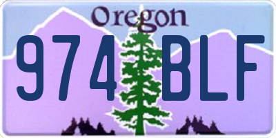 OR license plate 974BLF