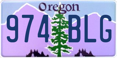 OR license plate 974BLG