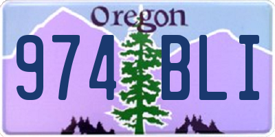 OR license plate 974BLI
