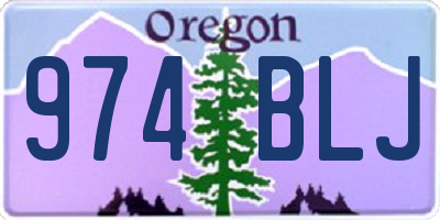 OR license plate 974BLJ