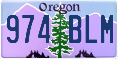 OR license plate 974BLM