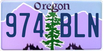 OR license plate 974BLN